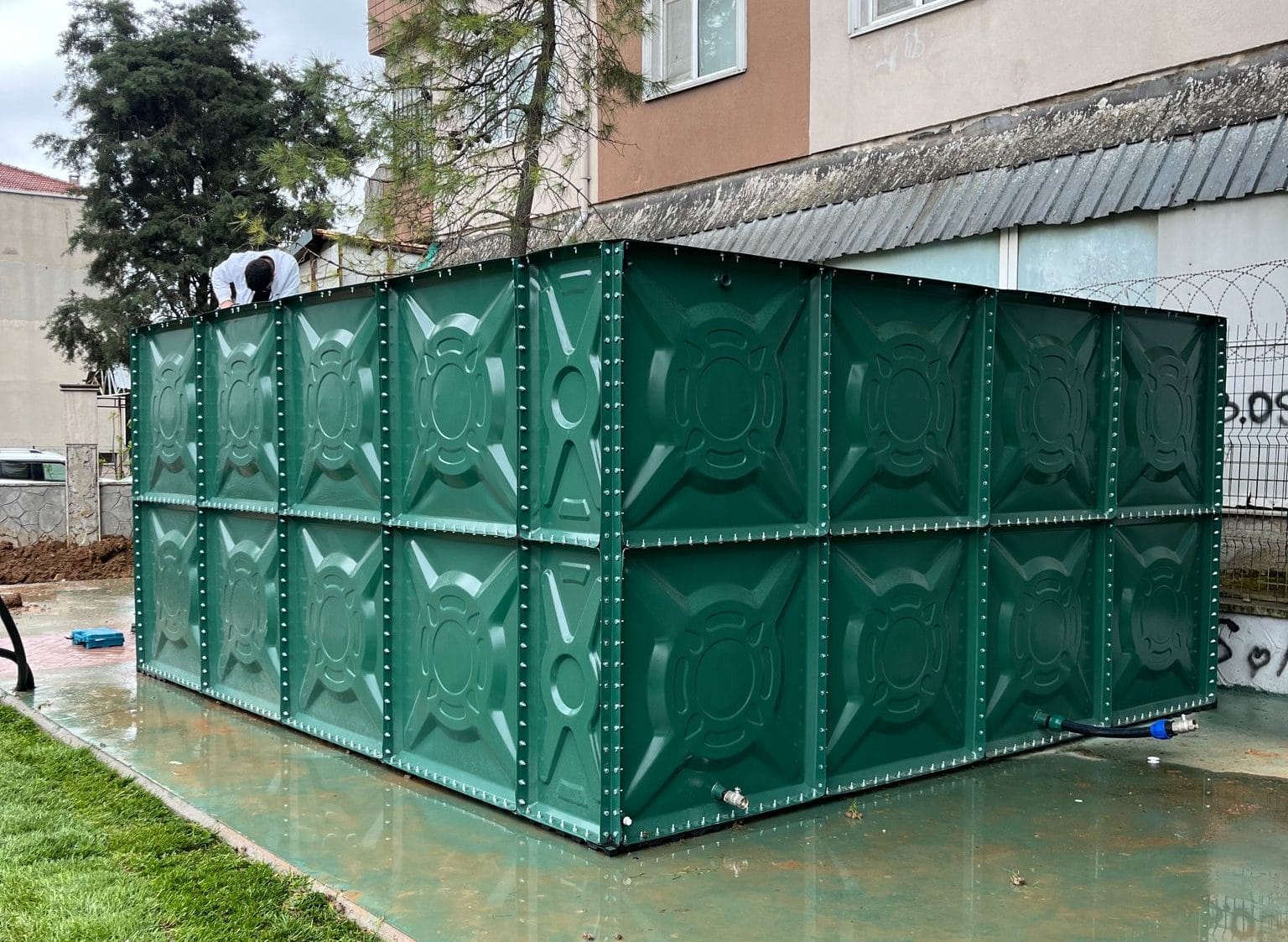 Termoplastik Kaplamalı Modüler Su Deposu 1 termoplastik moduler su deposu