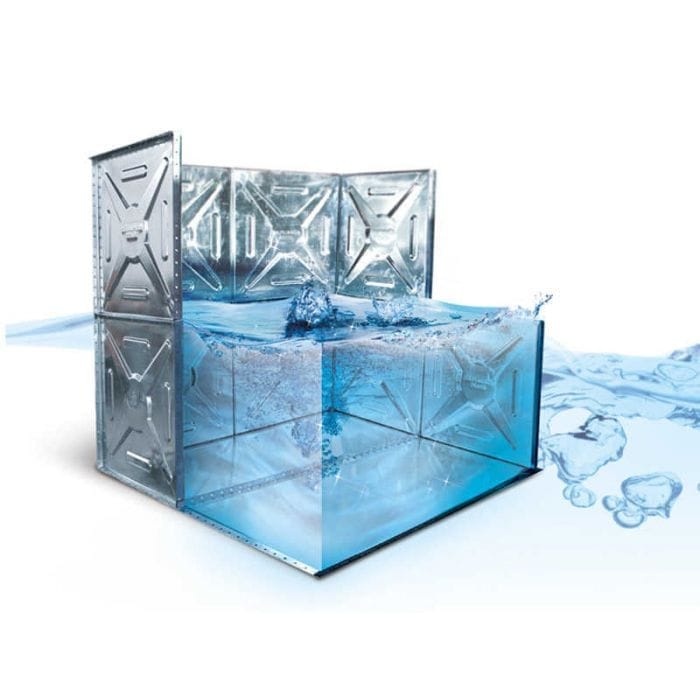 Modüler su deposu bakım ve temizlik işlemi – profesyonel iç yüzey temizliği.